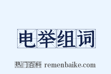 电举组词是什么意思的图片